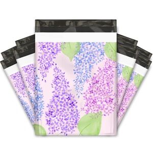 20 Lilac Floral Poly Mailers 10x13 Purple Shipping Bags Boutique Packaging 🪻
